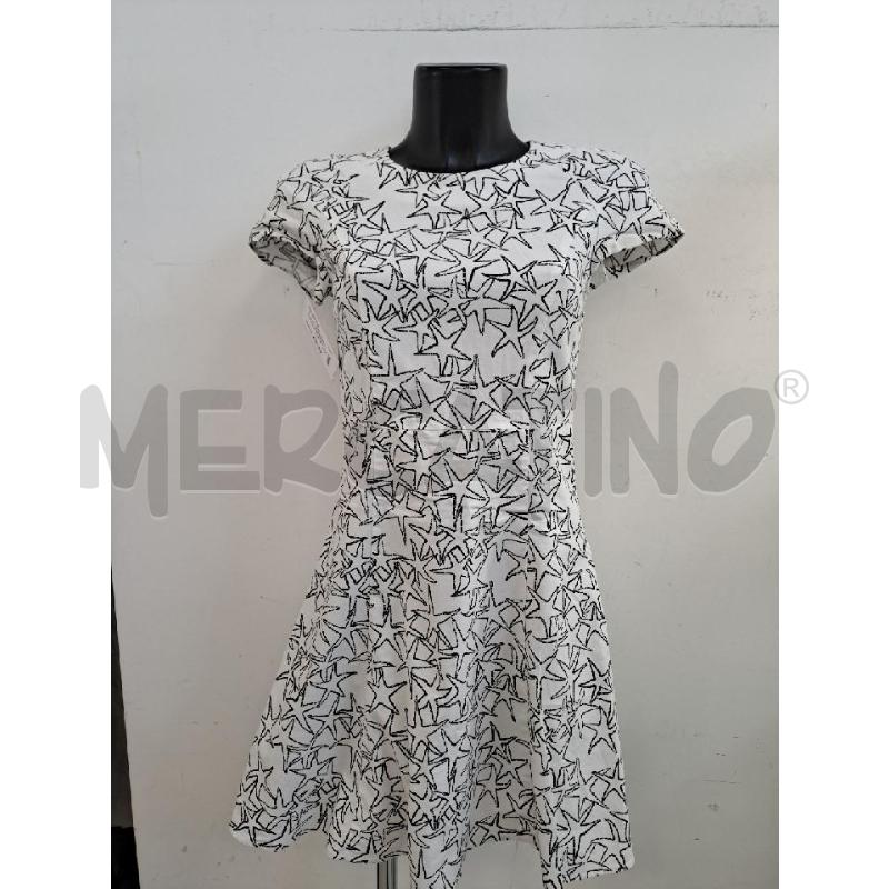 VESTITO DONNA BIANCO STELLE MARINE NERO  | Mercatino dell'Usato Catanzaro 1