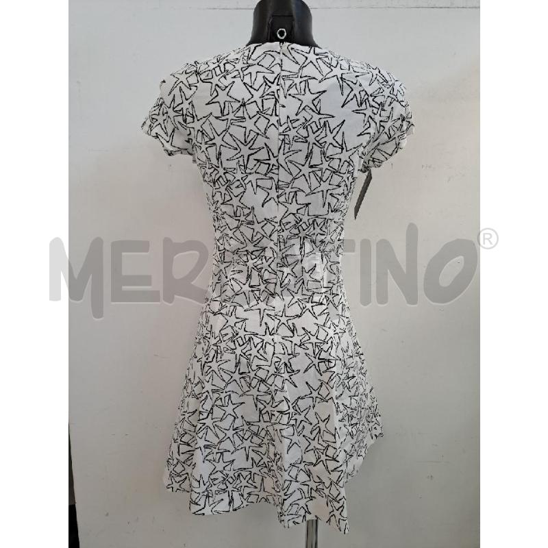 VESTITO DONNA BIANCO STELLE MARINE NERO  | Mercatino dell'Usato Catanzaro 3