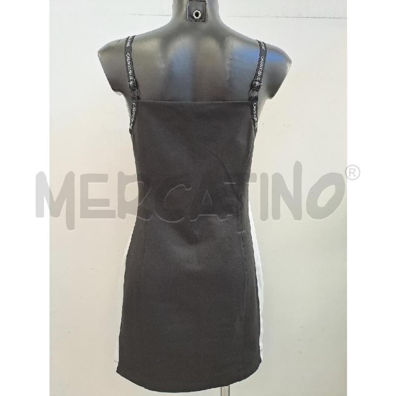 VESTITO DONNA CALVIN KLEIN NERO BANDA BIANCO  | Mercatino dell'Usato Catanzaro 3