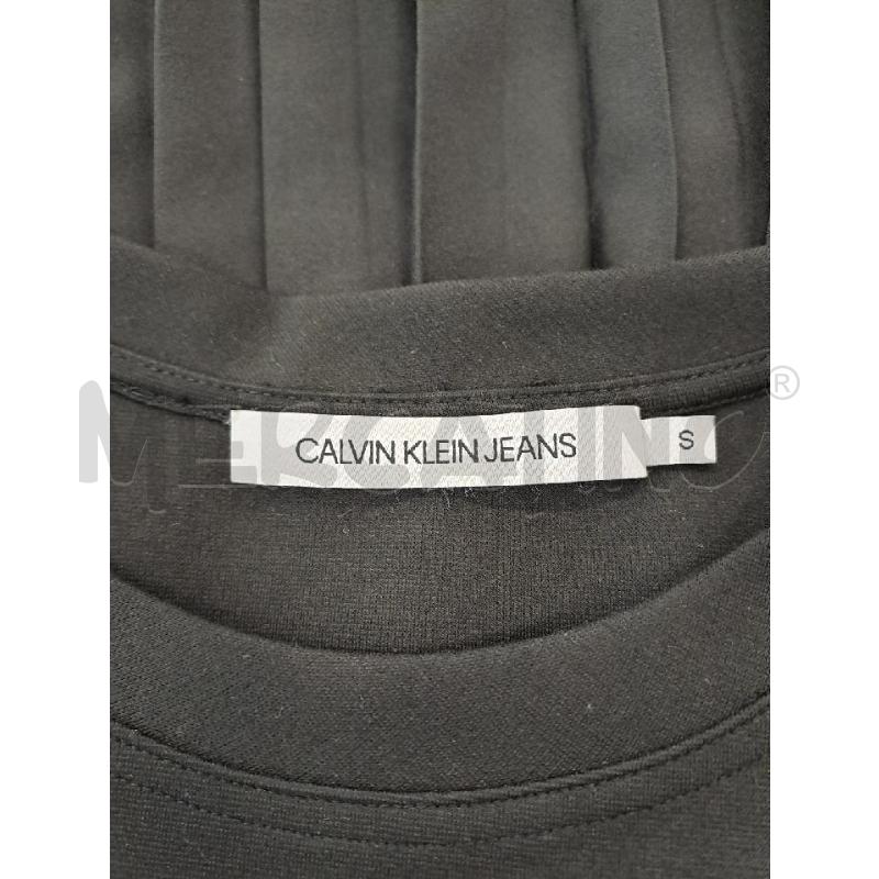 VESTITO DONNA CALVIN KLEIN NERO GONNA PLISSETTATA FASCIA LOGATA  | Mercatino dell'Usato Catanzaro 4