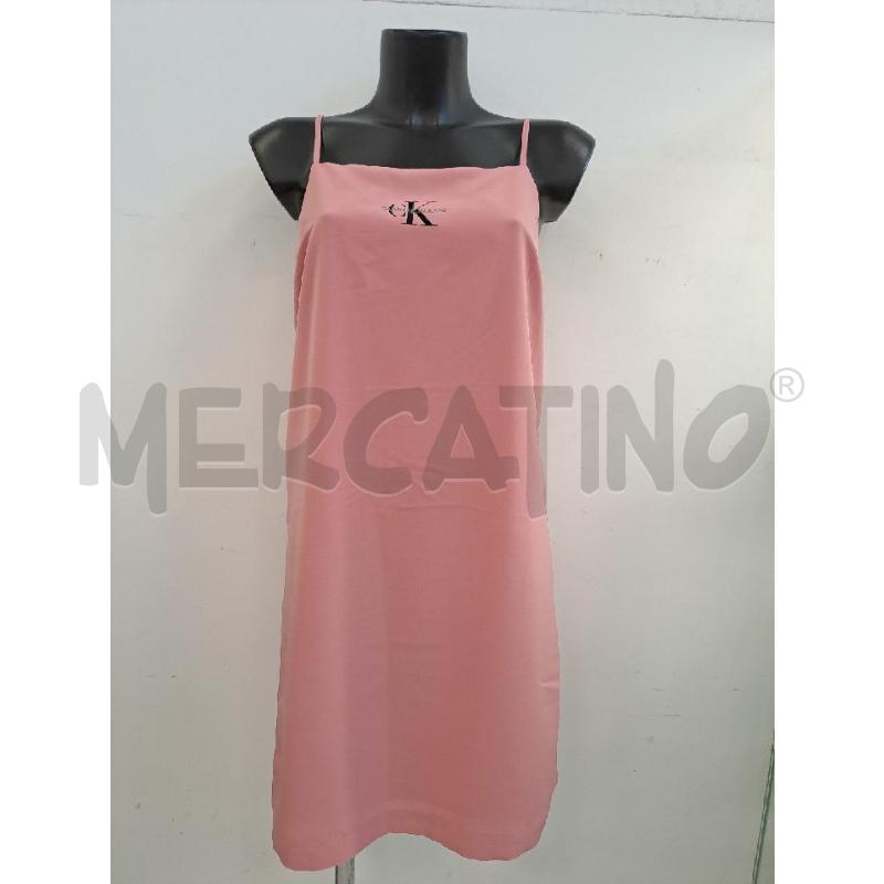 VESTITO DONNA CALVIN KLEIN ROSA SPALLINE SOTTILI  | Mercatino dell'Usato Catanzaro 1