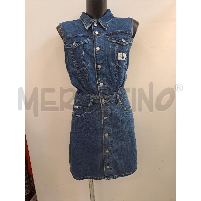 VESTITO DONNA CALVIN KLEIN SMANICATO JEANS  | Mercatino dell'Usato Catanzaro 1