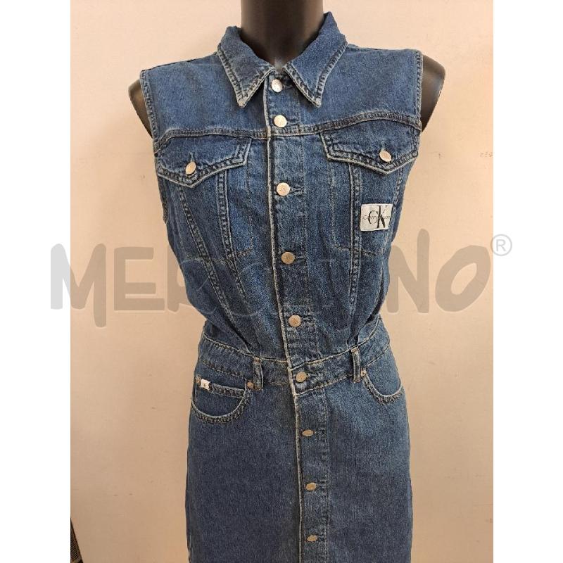 VESTITO DONNA CALVIN KLEIN SMANICATO JEANS  | Mercatino dell'Usato Catanzaro 2