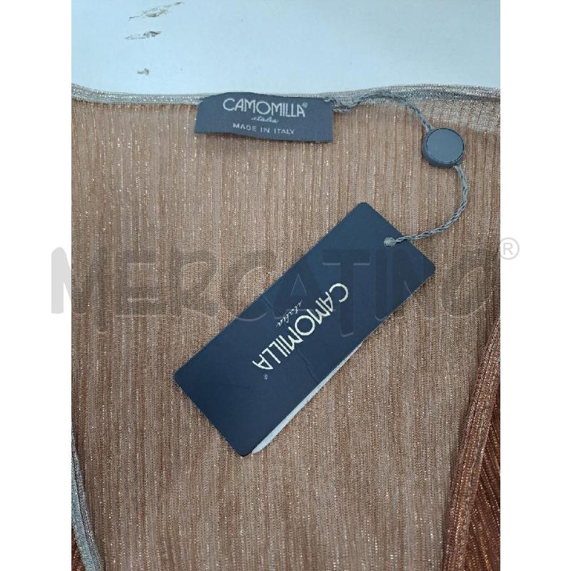 VESTITO DONNA CAMOMILLA SOTTONA ROSA CIPRIA+ PLISSETTATO BRONZO MARRONE  | Mercatino dell'Usato Catanzaro 4