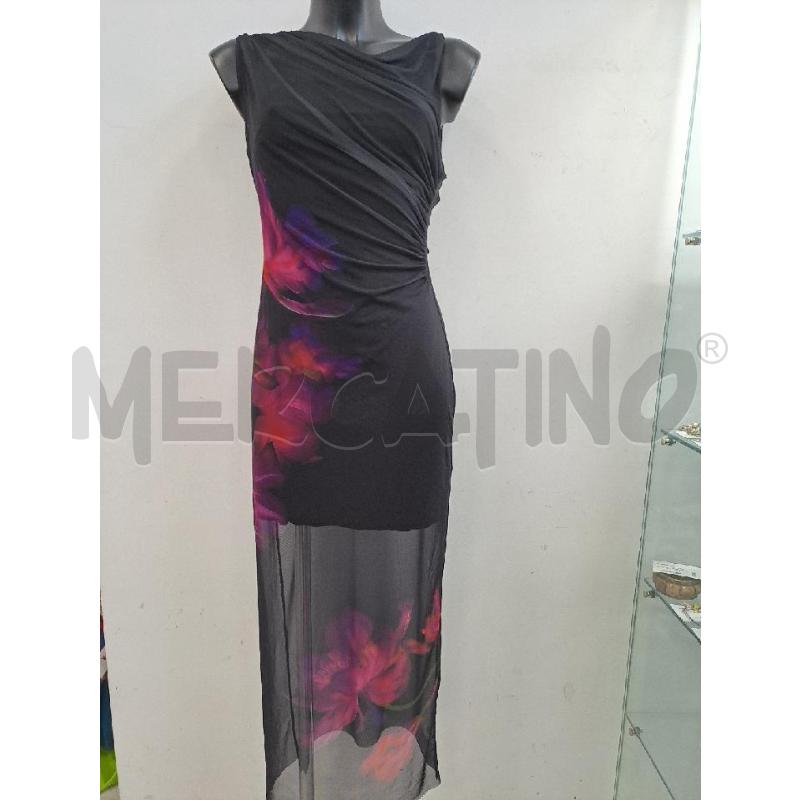 VESTITO DONNA DESIGUAL NERO TRASPENTE LUNGO  | Mercatino dell'Usato Catanzaro 1