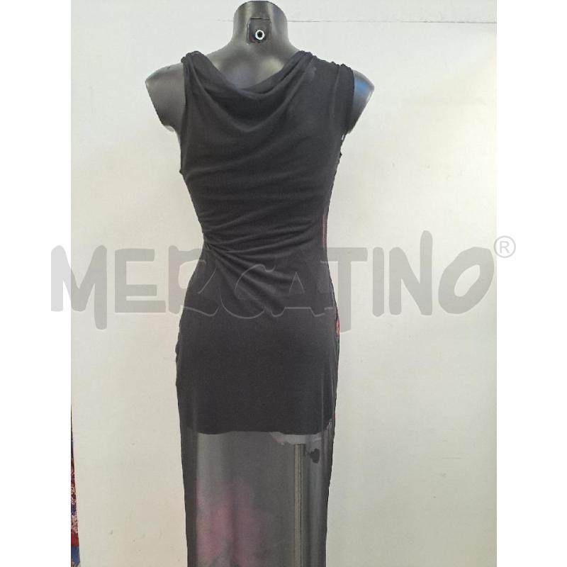 VESTITO DONNA DESIGUAL NERO TRASPENTE LUNGO  | Mercatino dell'Usato Catanzaro 3