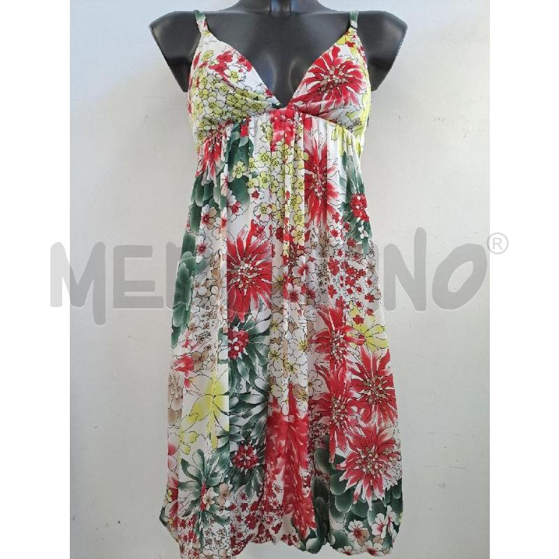 VESTITO DONNA ELISABETTA FRANCHI BIANCO FIORI ROSSO BIANCO GIALLO  | Mercatino dell'Usato Catanzaro 1