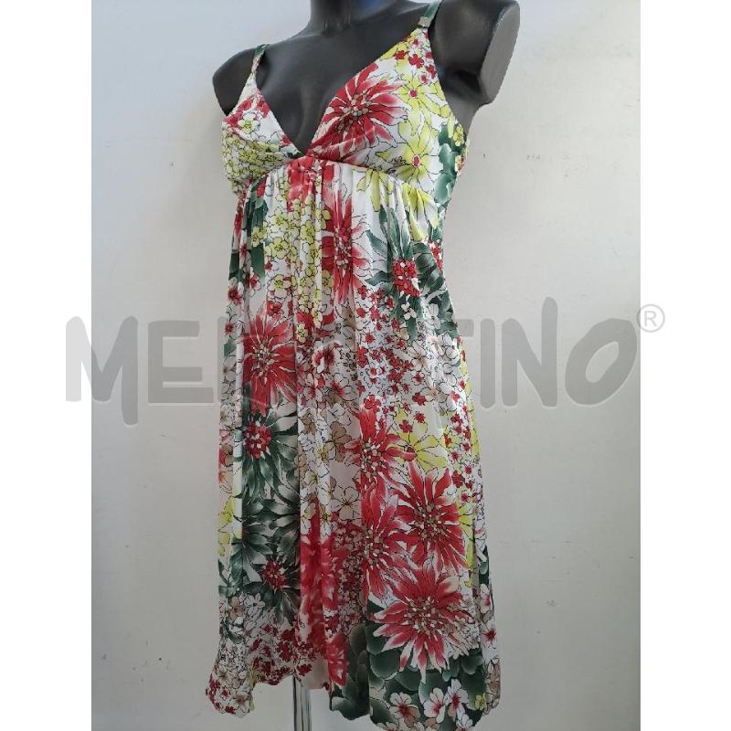 VESTITO DONNA ELISABETTA FRANCHI BIANCO FIORI ROSSO BIANCO GIALLO  | Mercatino dell'Usato Catanzaro 2