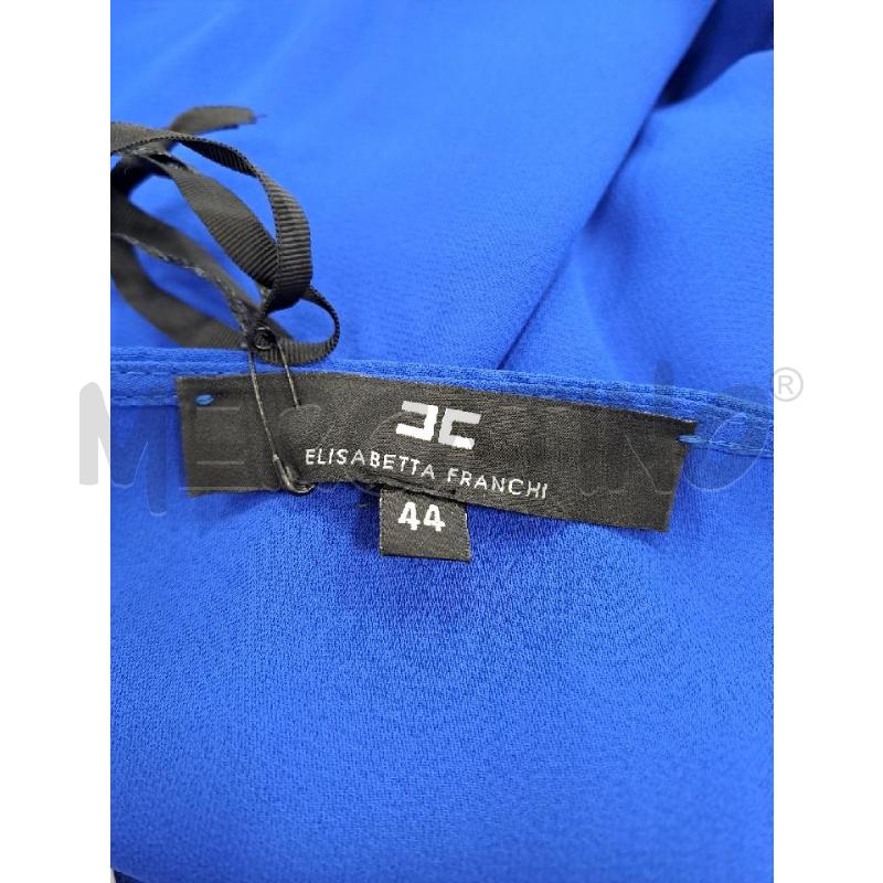 VESTITO DONNA ELISABETTA FRANCHI BLU ELETTRICO BOTTONI DORATI | Mercatino dell'Usato Catanzaro 4
