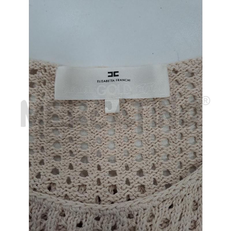 VESTITO DONNA ELISABETTA FRANCHI TRAFORATA BEIGE CATENA | Mercatino dell'Usato Catanzaro 4