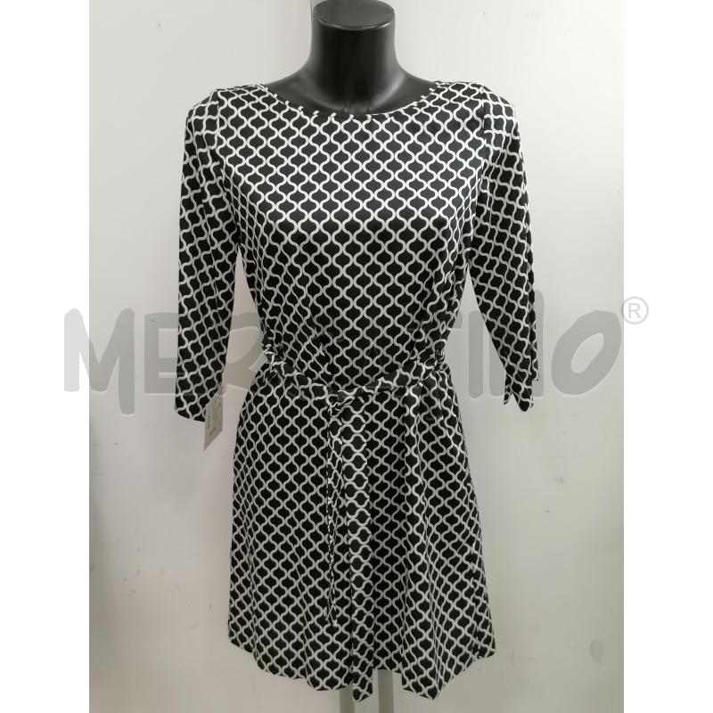 VESTITO DONNA EMME MARELLA NERO ONDE BIANCO | Mercatino dell'Usato Catanzaro 1