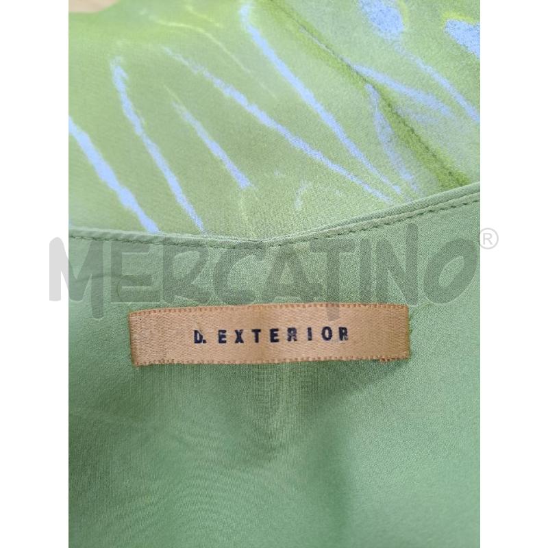 VESTITO DONNA EXTERIOR VERDE SFUMATO BLU SPALLINE SETA  | Mercatino dell'Usato Catanzaro 4