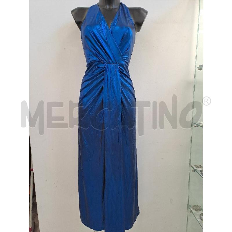 VESTITO DONNA GRACE KARIN BLU ELECTRICO LAMINATO LUNGO | Mercatino dell'Usato Catanzaro 1