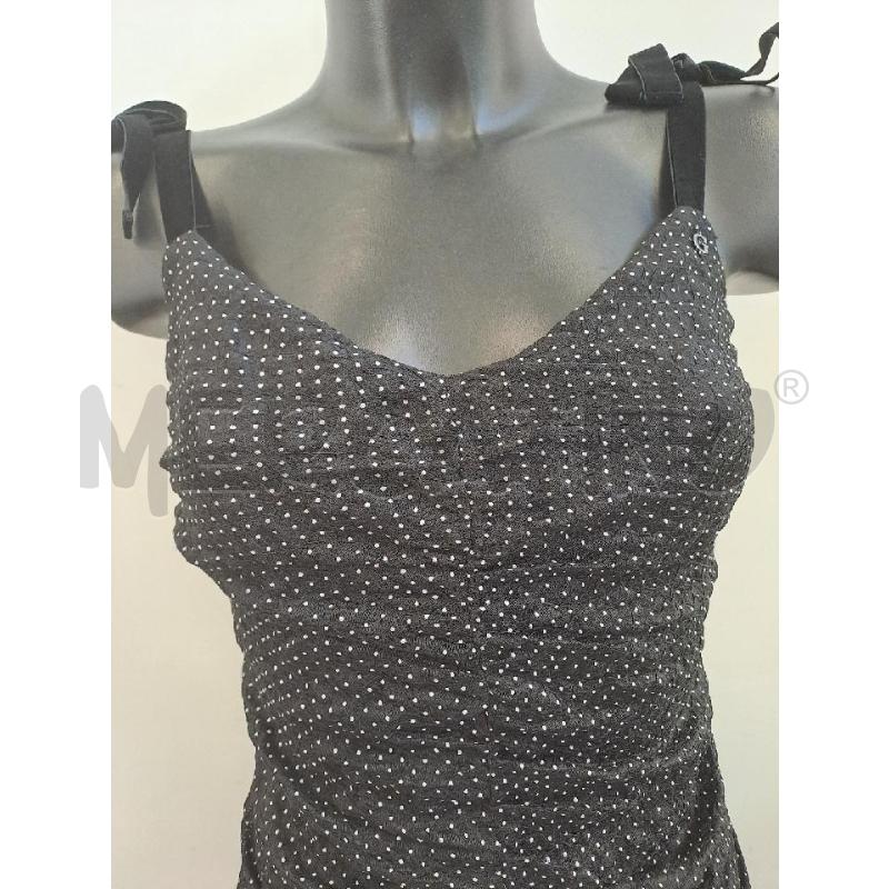 VESTITO DONNA GUESS NERO PUA BIANCO BRATELLINE VELLUTO  | Mercatino dell'Usato Catanzaro 2