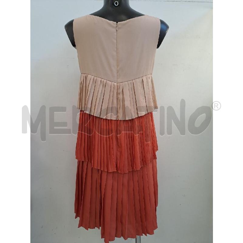 VESTITO DONNA INTREND BEGIE ARANCIONE PLISSETTATO | Mercatino dell'Usato Catanzaro 3