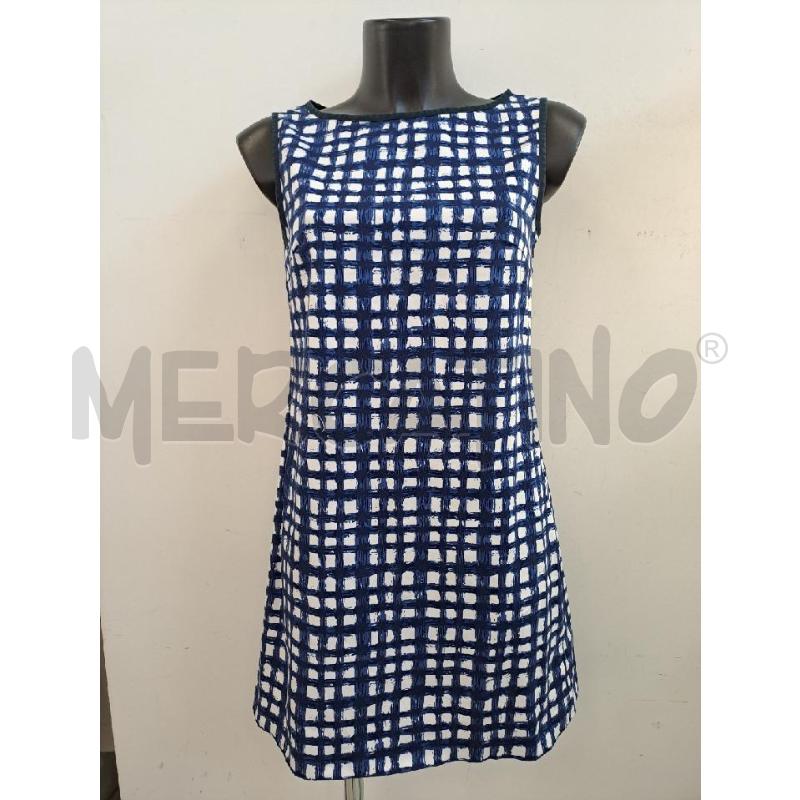 VESTITO DONNA INTREND BLU ELETTRICO QUADRI BIANCHI | Mercatino dell'Usato Catanzaro 1