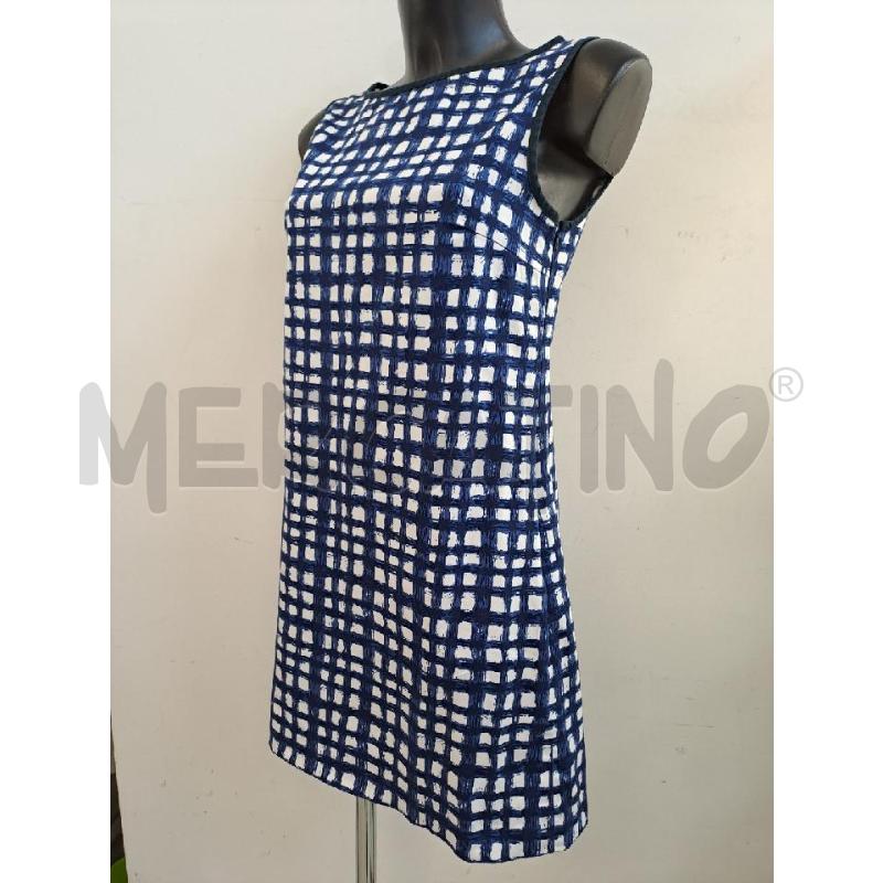 VESTITO DONNA INTREND BLU ELETTRICO QUADRI BIANCHI | Mercatino dell'Usato Catanzaro 2