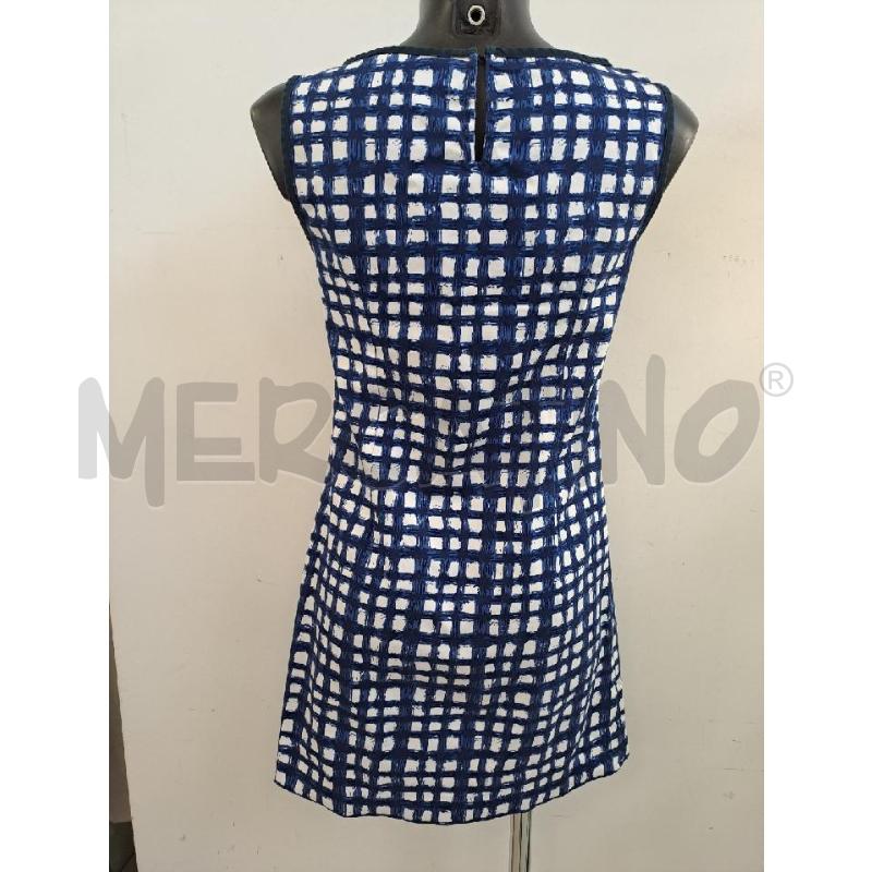 VESTITO DONNA INTREND BLU ELETTRICO QUADRI BIANCHI | Mercatino dell'Usato Catanzaro 3
