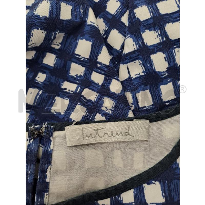 VESTITO DONNA INTREND BLU ELETTRICO QUADRI BIANCHI | Mercatino dell'Usato Catanzaro 4