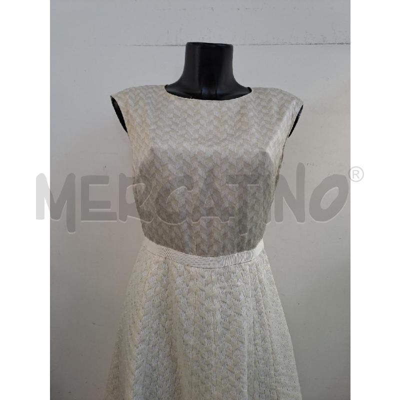 VESTITO DONNA INTREND METÀ SETA FIGURE BEIGE  | Mercatino dell'Usato Catanzaro 2