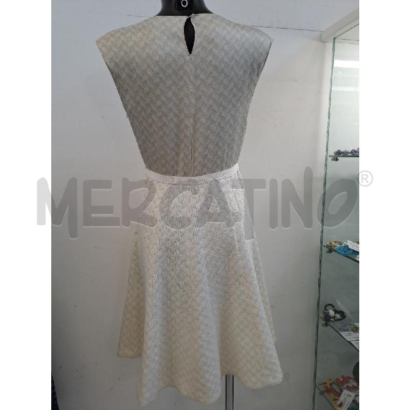 VESTITO DONNA INTREND METÀ SETA FIGURE BEIGE  | Mercatino dell'Usato Catanzaro 3