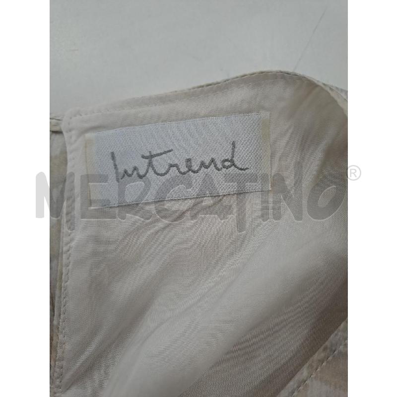 VESTITO DONNA INTREND METÀ SETA FIGURE BEIGE  | Mercatino dell'Usato Catanzaro 4