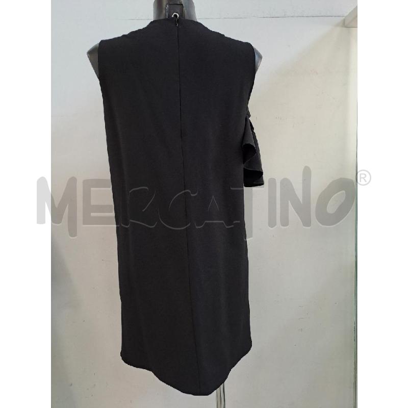 VESTITO DONNA INTREND NERO BOTTONI ARGENTATI LATERALI ROUCHE MANICA | Mercatino dell'Usato Catanzaro 4