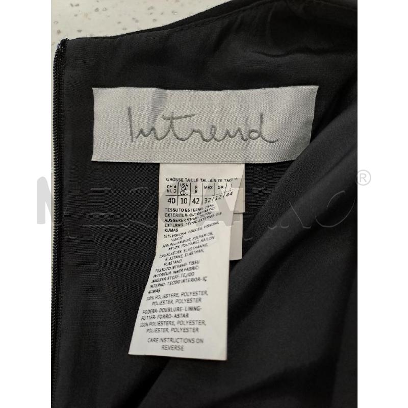 VESTITO DONNA INTREND NERO BOTTONI ARGENTATI LATERALI ROUCHE MANICA | Mercatino dell'Usato Catanzaro 5