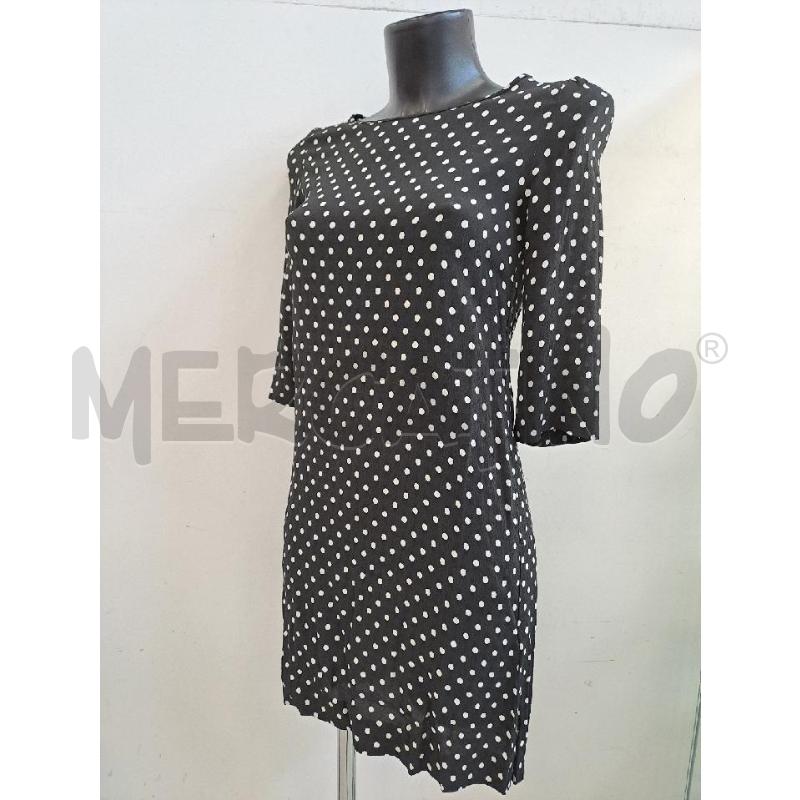 VESTITO DONNA INTREND NERO PUA BIANCHI CERNIERA SCHIENA  | Mercatino dell'Usato Catanzaro 2