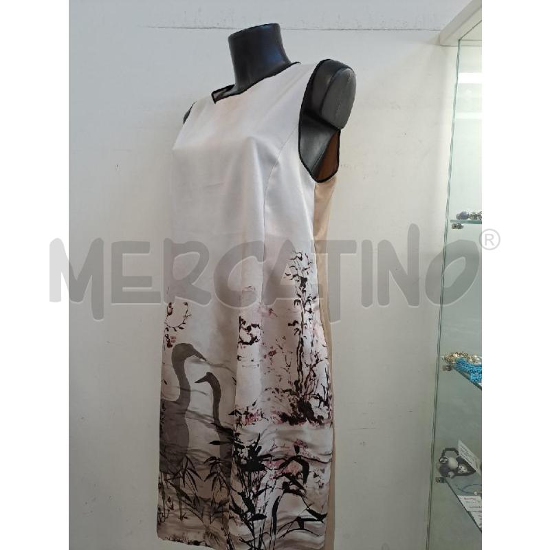 VESTITO DONNA INTREND SMANCIATO BEIGE FIORI LATERALI  | Mercatino dell'Usato Catanzaro 2