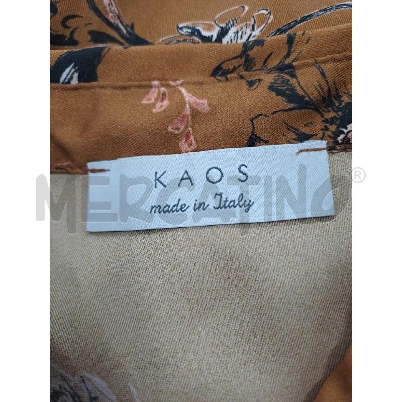 VESTITO DONNA KAOS MARRONE FIORI ROSA CHIARO  | Mercatino dell'Usato Catanzaro 4