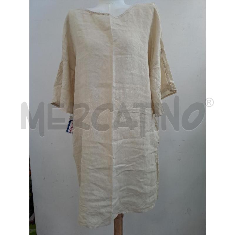 VESTITO DONNA KARAKORUM BEIGE LINO MCORTA  | Mercatino dell'Usato Catanzaro 1