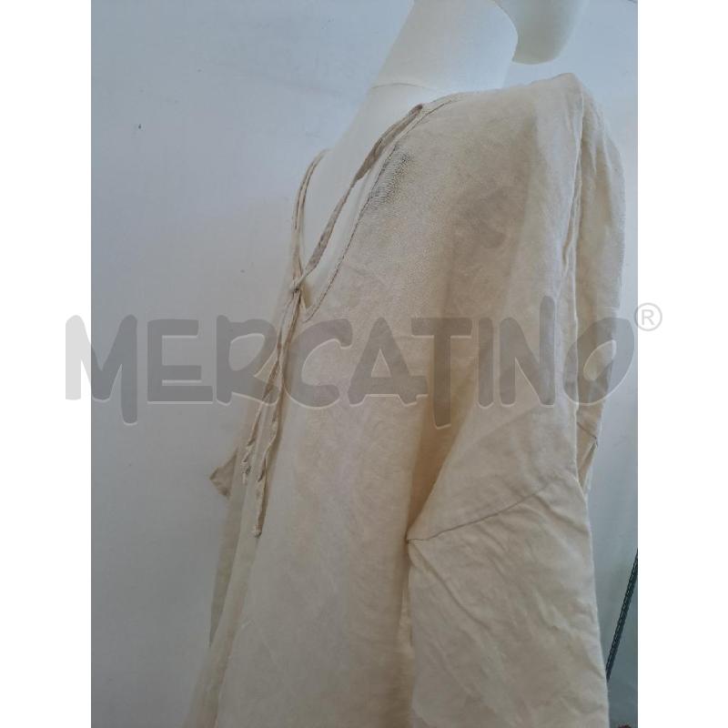 VESTITO DONNA KARAKORUM BEIGE LINO MCORTA  | Mercatino dell'Usato Catanzaro 3