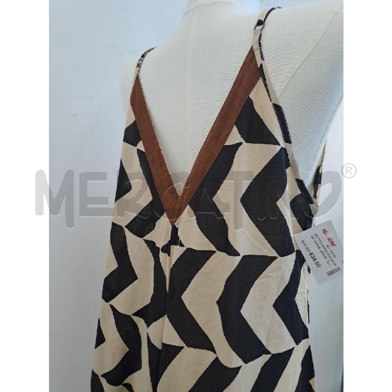 VESTITO DONNA KARAKORUM SPIGHE GRANDI BEIGE NERO SCOLLO V  | Mercatino dell'Usato Catanzaro 3