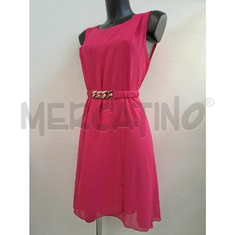 VESTITO DONNA KORALLINE FUCSIA VELATO CINTURINO | Mercatino dell'Usato Catanzaro 2
