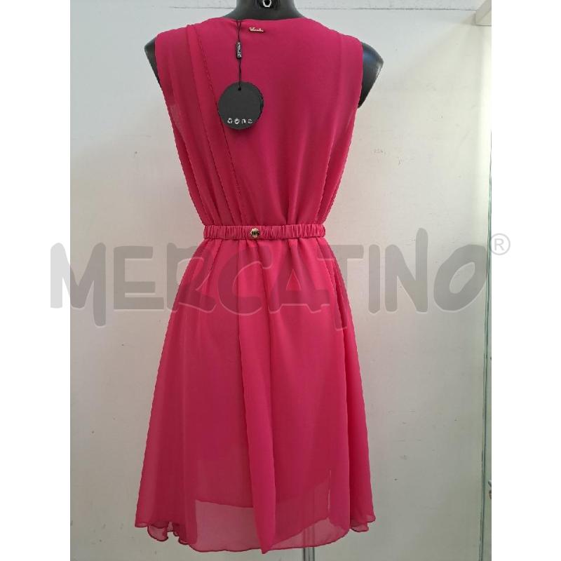 VESTITO DONNA KORALLINE FUCSIA VELATO CINTURINO | Mercatino dell'Usato Catanzaro 3