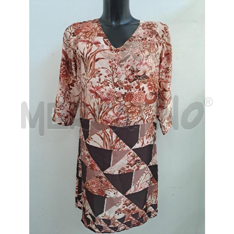 VESTITO DONNA LE STREGHE DISEGNI PESCA MARRONE SCOLLO V  | Mercatino dell'Usato Catanzaro 1
