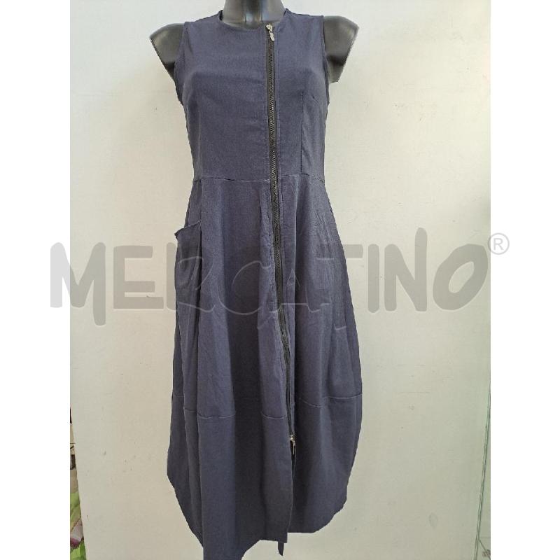 VESTITO DONNA LIST ROMA BLU CERNIERA NERA SMANICATO | Mercatino dell'Usato Catanzaro 1