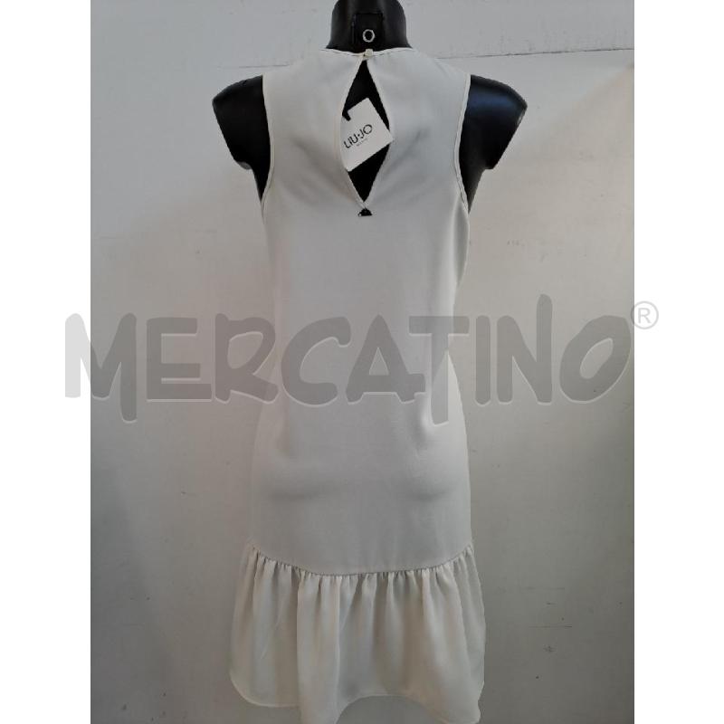 VESTITO DONNA LIU JO BIANCO BOTTONI SPALLINE DORATE  | Mercatino dell'Usato Catanzaro 3