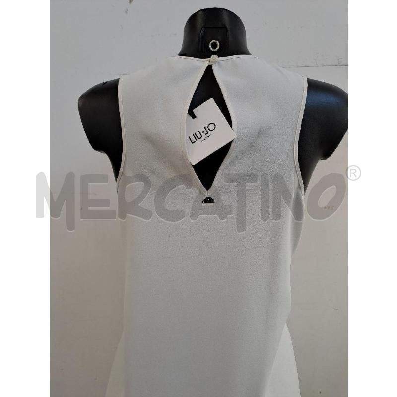 VESTITO DONNA LIU JO BIANCO BOTTONI SPALLINE DORATE  | Mercatino dell'Usato Catanzaro 4