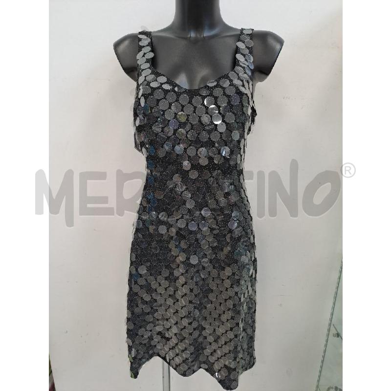 VESTITO DONNA LUCIANO SOPRANI PAILLETTES CERCHI TRASPARENTI  | Mercatino dell'Usato Catanzaro 1