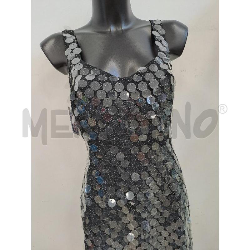 VESTITO DONNA LUCIANO SOPRANI PAILLETTES CERCHI TRASPARENTI  | Mercatino dell'Usato Catanzaro 2