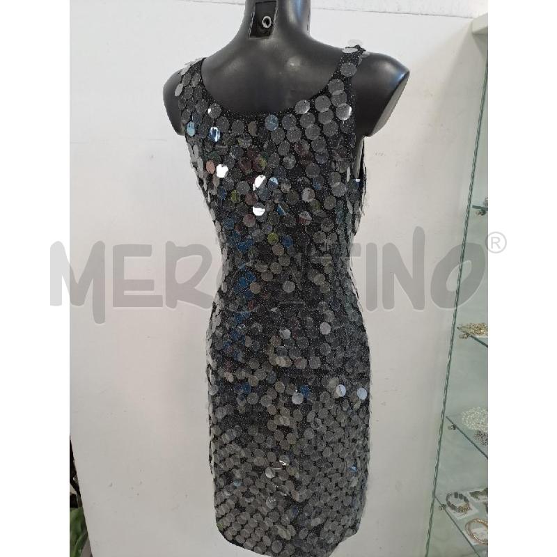 VESTITO DONNA LUCIANO SOPRANI PAILLETTES CERCHI TRASPARENTI  | Mercatino dell'Usato Catanzaro 3