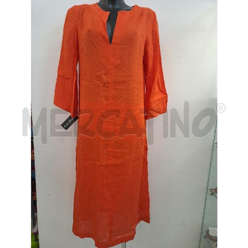 VESTITO DONNA LUISA SPAGNOLI ARANCIONE LINO MTREQUARTI | Mercatino dell'Usato Catanzaro 1