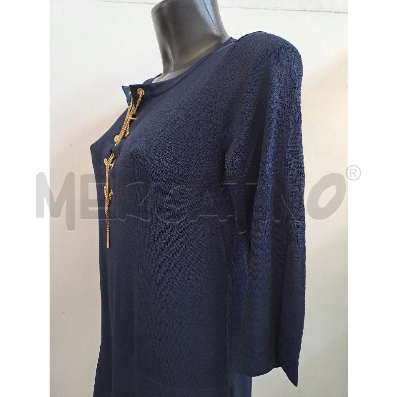 VESTITO DONNA LUISA SPAGNOLI BLU SCURO INTRECCIOCATENA  | Mercatino dell'Usato Catanzaro 3