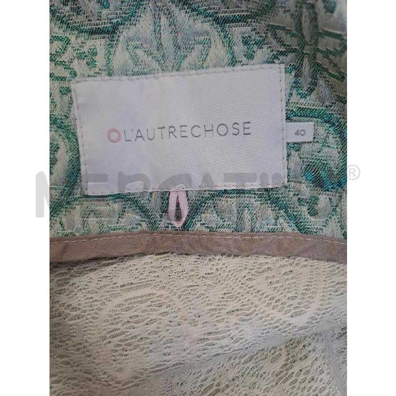 VESTITO DONNA L'AUTRECHOSE VERDE ROSA FILO DORATO+SPOLVERINO | Mercatino dell'Usato Catanzaro 4