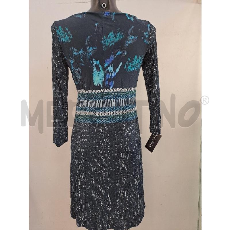 VESTITO DONNA MALIPARMI BLU PALLINI FASCIA ROSE AZZURRO  | Mercatino dell'Usato Catanzaro 3