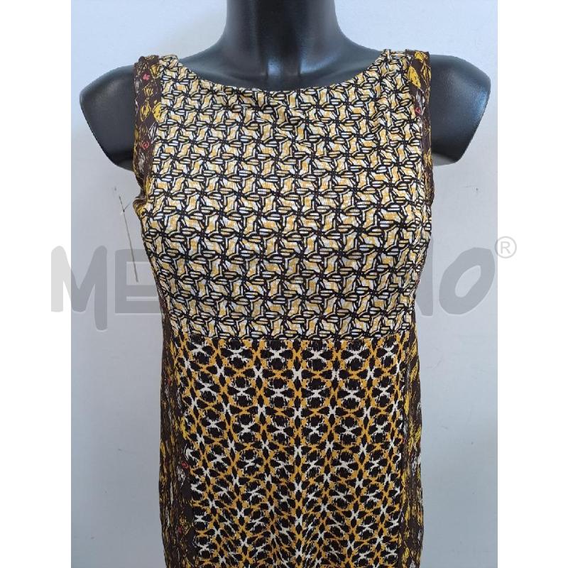 VESTITO DONNA MALIPARMI MUST MARRONE ROMBI GIALLO | Mercatino dell'Usato Catanzaro 2