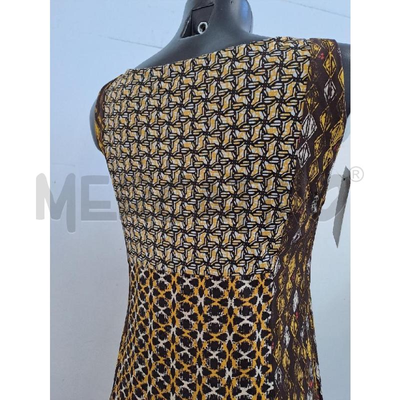VESTITO DONNA MALIPARMI MUST MARRONE ROMBI GIALLO | Mercatino dell'Usato Catanzaro 3