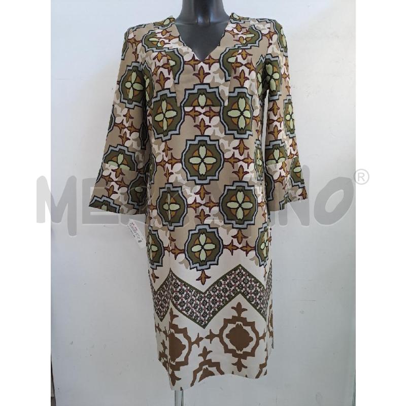 VESTITO DONNA MALIPARMI SABBIA FIORI VERDE SCOLLO V  | Mercatino dell'Usato Catanzaro 1
